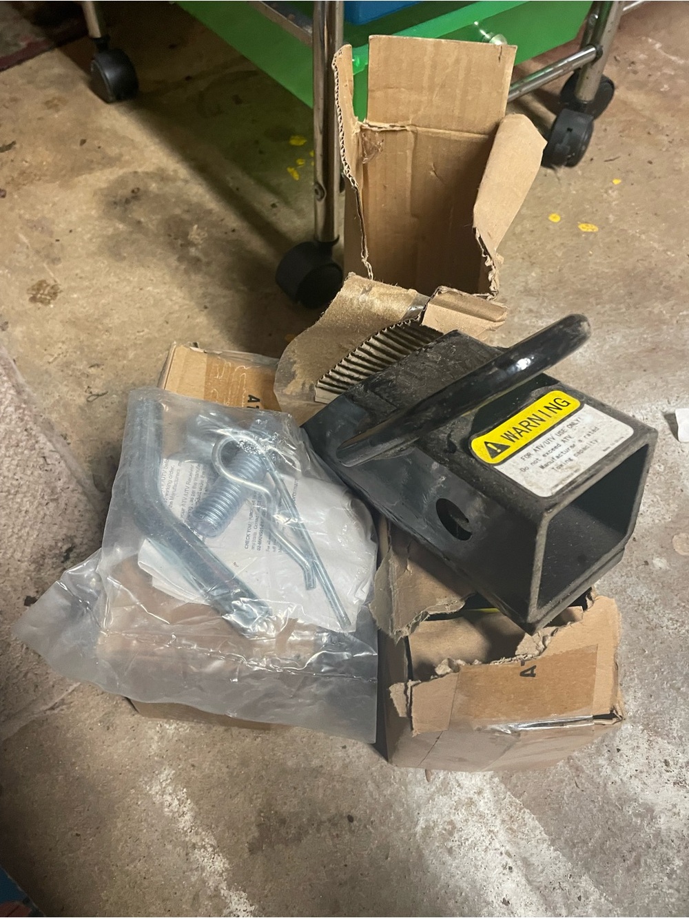 Heavy-Duty Black Trailer Hitch Receiver with Hardware fourwheeler hitches